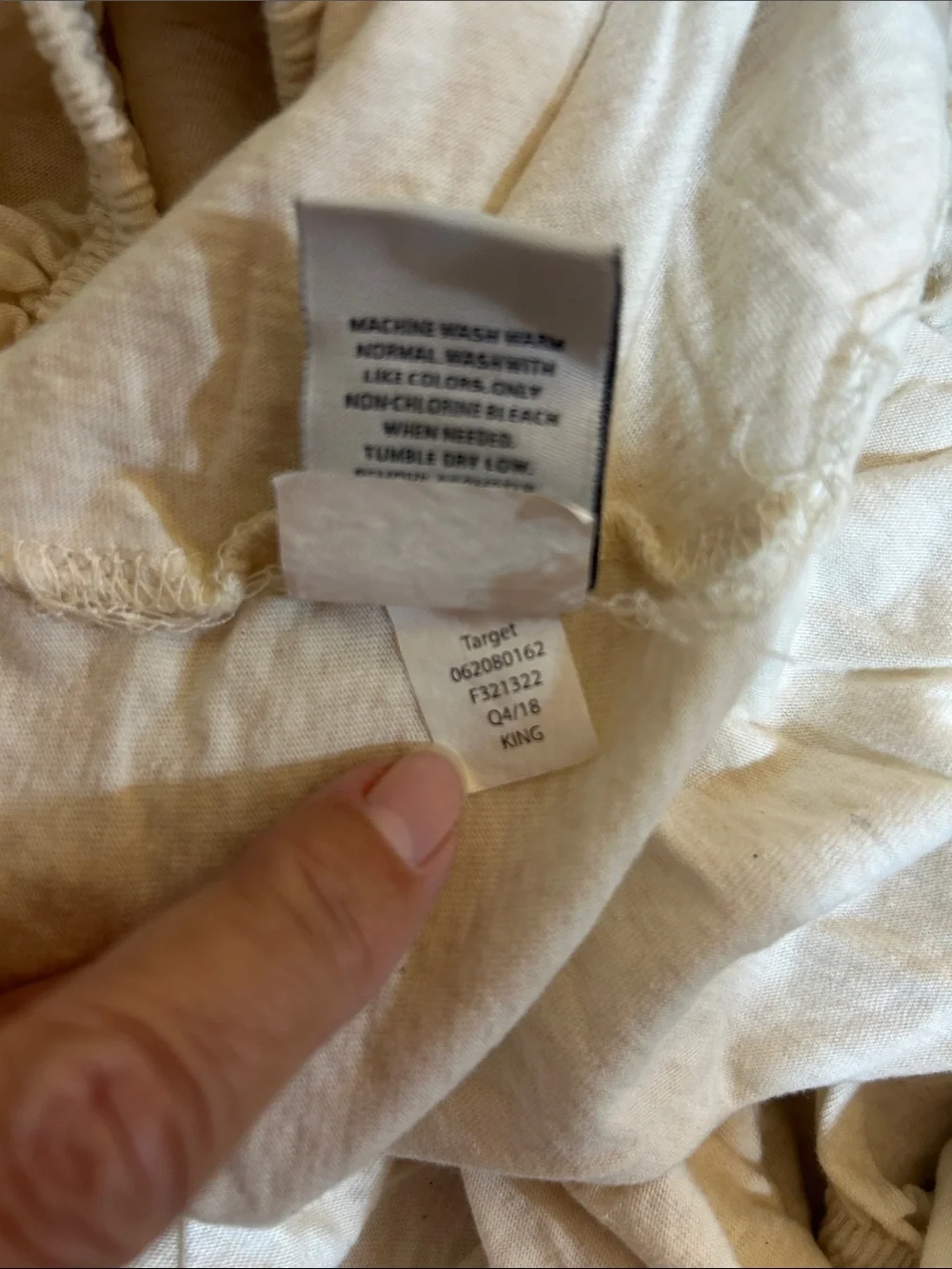 Nate Berkus Cream Jersey Knit Sheet Set /2pillowcases King
